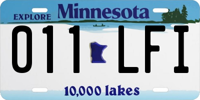 MN license plate 011LFI