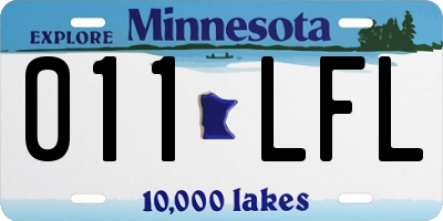 MN license plate 011LFL