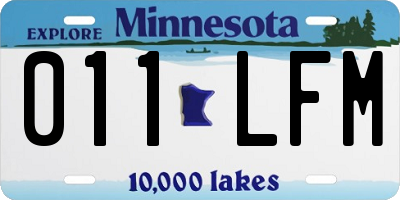 MN license plate 011LFM