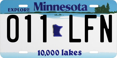 MN license plate 011LFN