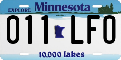 MN license plate 011LFO