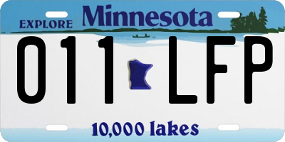 MN license plate 011LFP