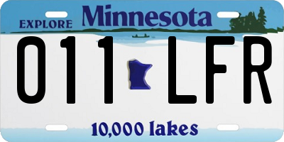 MN license plate 011LFR