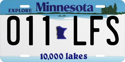 MN license plate 011LFS