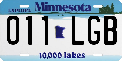 MN license plate 011LGB