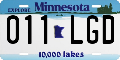 MN license plate 011LGD