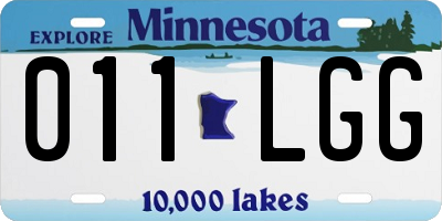 MN license plate 011LGG