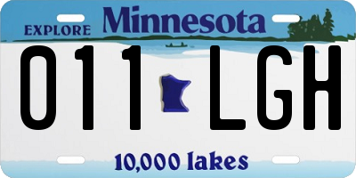 MN license plate 011LGH