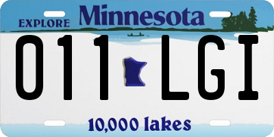 MN license plate 011LGI