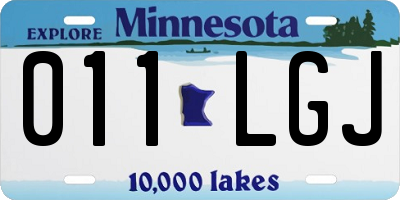 MN license plate 011LGJ