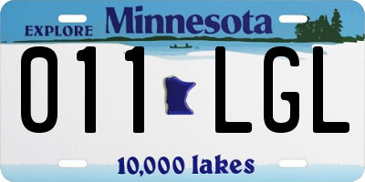 MN license plate 011LGL