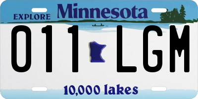 MN license plate 011LGM