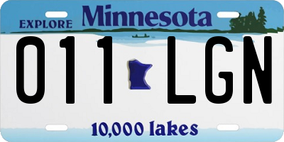 MN license plate 011LGN