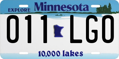 MN license plate 011LGO