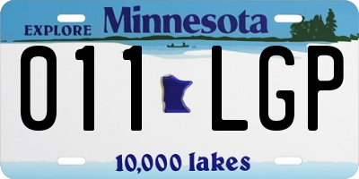 MN license plate 011LGP