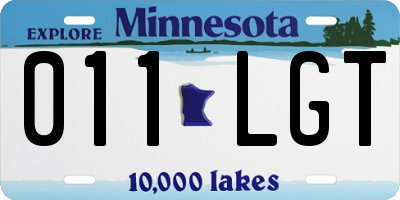 MN license plate 011LGT