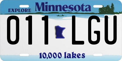 MN license plate 011LGU