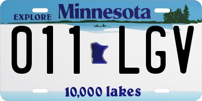 MN license plate 011LGV