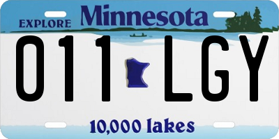 MN license plate 011LGY