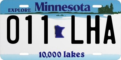 MN license plate 011LHA