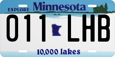 MN license plate 011LHB