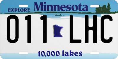 MN license plate 011LHC