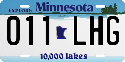 MN license plate 011LHG