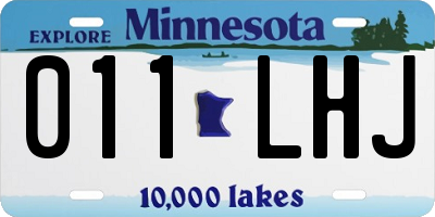 MN license plate 011LHJ