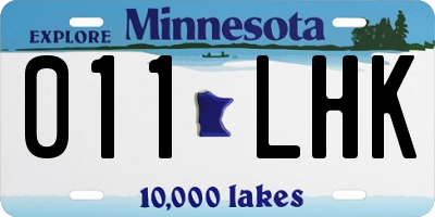 MN license plate 011LHK