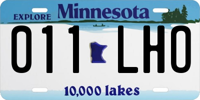 MN license plate 011LHO
