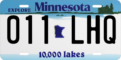 MN license plate 011LHQ