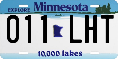 MN license plate 011LHT