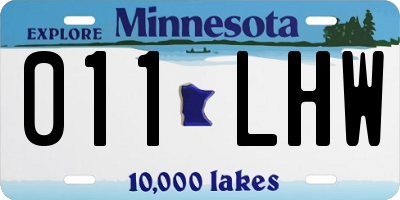 MN license plate 011LHW
