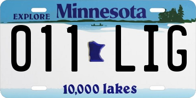 MN license plate 011LIG