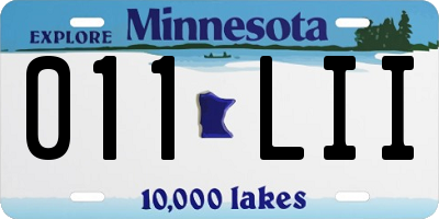 MN license plate 011LII