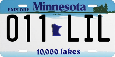 MN license plate 011LIL
