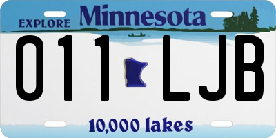 MN license plate 011LJB