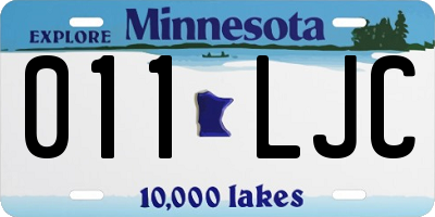 MN license plate 011LJC