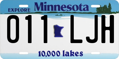 MN license plate 011LJH