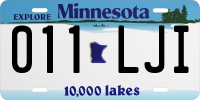 MN license plate 011LJI