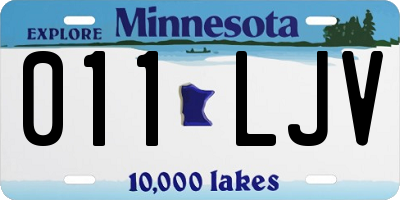 MN license plate 011LJV