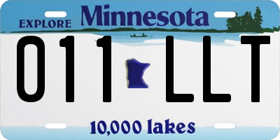 MN license plate 011LLT