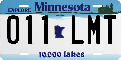 MN license plate 011LMT