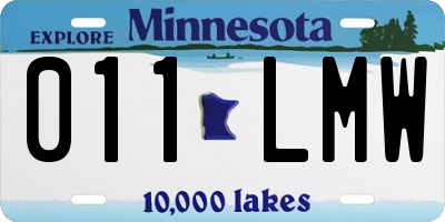 MN license plate 011LMW