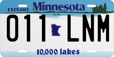 MN license plate 011LNM