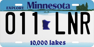 MN license plate 011LNR