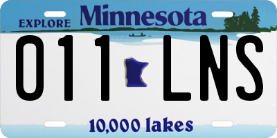 MN license plate 011LNS