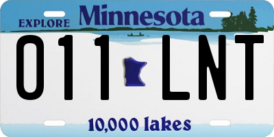 MN license plate 011LNT