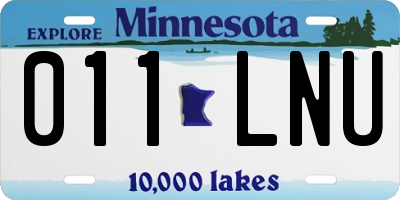 MN license plate 011LNU