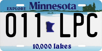 MN license plate 011LPC